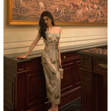 Niulatu Sheath Spaghetti Straps Floral Lace Prom Dresses Birthday Outfits Evening Gown SD999