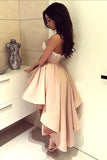 Niulatu A-Line Sweetheart High Low Satin Beaded Homecoming HZ1007