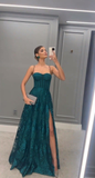 Niulatu Evening Dresses Spaghetti Straps Prom Dresses Backless Lace A-Line Sleeveless Party Gown HZ1007