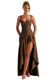 Niulatu Ruffles Prom Dresses for Teens Hi-Low Aline Cocktail Dresses for Women HZ1007