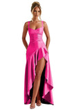 Niulatu Ruffles Prom Dresses for Teens Hi-Low Aline Cocktail Dresses for Women HZ1007