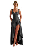 Niulatu Ruffles Prom Dresses for Teens Hi-Low Aline Cocktail Dresses for Women HZ1007