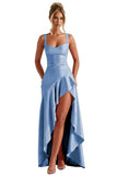 Niulatu Ruffles Prom Dresses for Teens Hi-Low Aline Cocktail Dresses for Women HZ1007