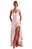 Niulatu Ruffles Prom Dresses for Teens Hi-Low Aline Cocktail Dresses for Women HZ1007