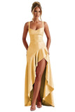 Niulatu Ruffles Prom Dresses for Teens Hi-Low Aline Cocktail Dresses for Women HZ1007