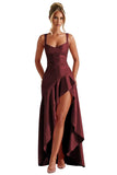 Niulatu Ruffles Prom Dresses for Teens Hi-Low Aline Cocktail Dresses for Women HZ1007