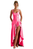 Niulatu Ruffles Prom Dresses for Teens Hi-Low Aline Cocktail Dresses for Women HZ1007