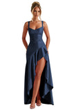 Niulatu Ruffles Prom Dresses for Teens Hi-Low Aline Cocktail Dresses for Women HZ1007
