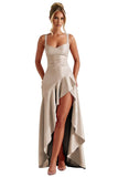 Niulatu Ruffles Prom Dresses for Teens Hi-Low Aline Cocktail Dresses for Women HZ1007