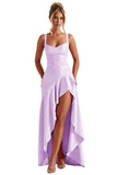 Niulatu Ruffles Prom Dresses for Teens Hi-Low Aline Cocktail Dresses for Women HZ1007