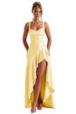 Niulatu Ruffles Prom Dresses for Teens Hi-Low Aline Cocktail Dresses for Women HZ1007