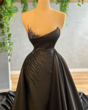 Niulatu Detachable Train Prom Dresses For Women Beading Pleated Evening Dresses HZ1007