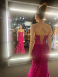 Niulatu Pink Mermaid Long Prom Gown Long Evening Dress HZ1007