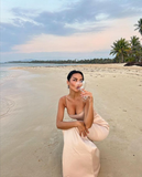 Niulatu satin beach evening dresses for women HZ1007