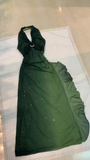Niulatu Halter Ombre Green Chiffon Backless Long Prom Dress Evening Dress HZ0113