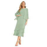 Niulatu Chiffon Spring Mother of The Bride Dresses A-Line Plus Size for Women Formal Prom HZ1007