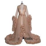 Niulatu Maternity Photography Dresses Organza Ruffle Pregnancy Photo Shoot Dress Long Women Maxi Maternity Gown vestidos HZ1007