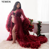 Niulatu Maternity Photography Dresses Organza Ruffle Pregnancy Photo Shoot Dress Long Women Maxi Maternity Gown vestidos HZ1007