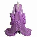 Niulatu Maternity Photography Dresses Organza Ruffle Pregnancy Photo Shoot Dress Long Women Maxi Maternity Gown vestidos HZ1007