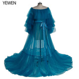 Niulatu Pink Long Maternity Photography Props Dresses Tulle Perspective Pregnancy Mesh Maxi Gown For Pregnant Women Photo HZ1007