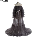 Niulatu Pink Long Maternity Photography Props Dresses Tulle Perspective Pregnancy Mesh Maxi Gown For Pregnant Women Photo HZ1007