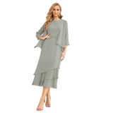 Niulatu Chiffon Spring Mother of The Bride Dresses A-Line Plus Size for Women Formal Prom HZ1007