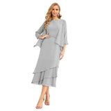 Niulatu Chiffon Spring Mother of The Bride Dresses A-Line Plus Size for Women Formal Prom HZ1007