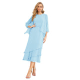 Niulatu Chiffon Spring Mother of The Bride Dresses A-Line Plus Size for Women Formal Prom HZ1007