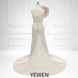 Niulatu Satin Mermaid Style Maternity Gown for Photo Shoot Pregnant Photoshoot Outfit HZ1007