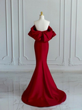 Niulatu Mermaid Satin Prom Dress Vintage Evening Dress HZ1007