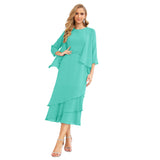 Niulatu Chiffon Spring Mother of The Bride Dresses A-Line Plus Size for Women Formal Prom HZ1007