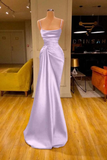 Niulatu Burgundy Spaghetti Straps Pleated Mermaid Prom Dress Long Evening HZ1007