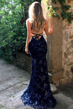Niulatu Trumpet/Mermaid V-neck Sleeveless Evening Dress HZ1007