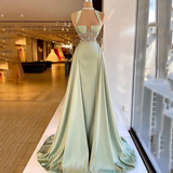 Niulatu Sage Green Prom Dress Long Prom Dresses HZ0113