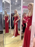 Niulatu Sheath Evening Dress With Split Winter Dance Dress HZ1007