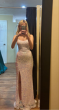 Niulatu Backless Prom Dress Mermaid Sparkling Sequin Evening Dress For Women HZ1007