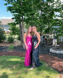 Niulatu Hot Pink Mermaid Prom Dress Charming Evening Gown HZ1007