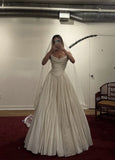 Modest Wedding Dress Ball Gown Strapless White Satin Long Wedding Dresses Brides Dress Bridal Gowns HZ1121