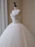 Modest Wedding Dress Ball Gown Sweetheart Tulle White Long Wedding Dresses Brides Dress Bridal Gowns HZ1214
