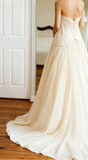 Rustic Wedding Dress Ball Gown Strapless White Tulle Summer Long Wedding Dresses Brides Dress Bridal Gowns HZ1214