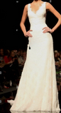 Pretty Wedding Dress Mermaid V Neck Lace Summer White Wedding Dresses Bridal Gowns HZ1214