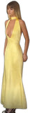 Classy Sheath V Neck Yellow Satin Prom Dresses Formal Summer Wedding Guest Dresses Wedding Guest Outfit HZ1214