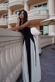 Simple A line Spaghetti Straps Black 20th Birthday Dress Chiffon Prom Dress 18th Birthday Outfits For Women HZ1214