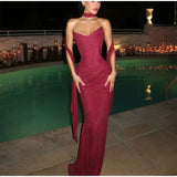Sexy Mermaid Sweetheart Chiffon Prom Dresses Formal Summer Wedding Guest Dresses Wedding Guest Outfit HZ1214
