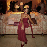 Sexy Mermaid Sweetheart Chiffon Prom Dresses Formal Summer Wedding Guest Dresses Wedding Guest Outfit HZ1214