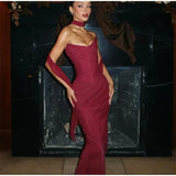Sexy Mermaid Sweetheart Chiffon Prom Dresses Formal Summer Wedding Guest Dresses Wedding Guest Outfit HZ1214