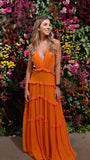 Modest A line Spaghetti Straps Chiffon Prom Dresses Formal Summer Spring Wedding Guest Dresses Wedding Guest Outfit HZ1214