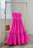 Modest Simple A line Spaghetti Straps 18th Birthday Dress Prom Dress 21st Birthday Outfits For Women HZ1214