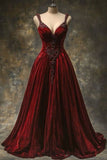 Pretty Ball Gown Burgundy Velvet Long Quinceanera Dress Formal Gown Vestido De 15 Anos Sweet 16 Dress HZ1214