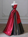 Pretty Ball Gown Strapless Red Long Quinceanera Dress Formal Gowns Vestido De 15 Anos Sweet 16 Dress HZ1214